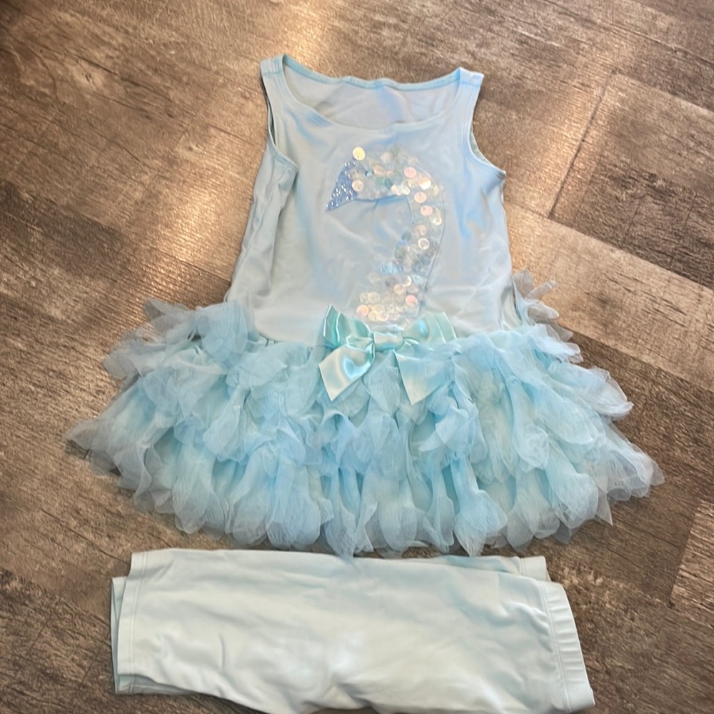 Biscotti girls sequin tutu shirt and capris